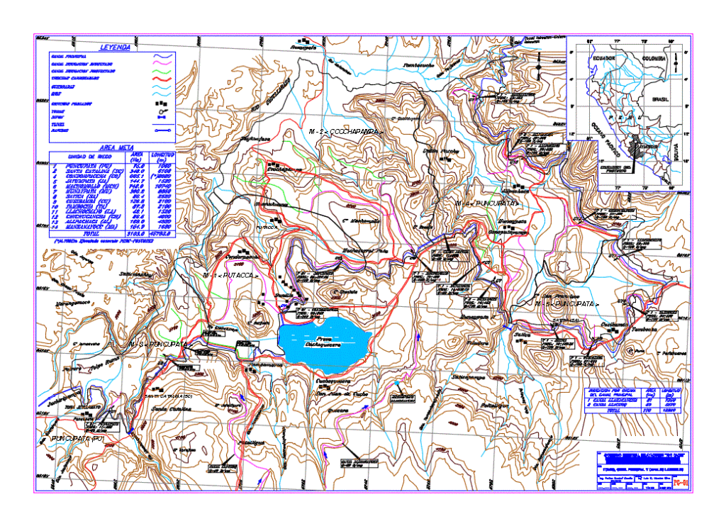 Cachi River Upper Basin DWG Block for AutoCAD