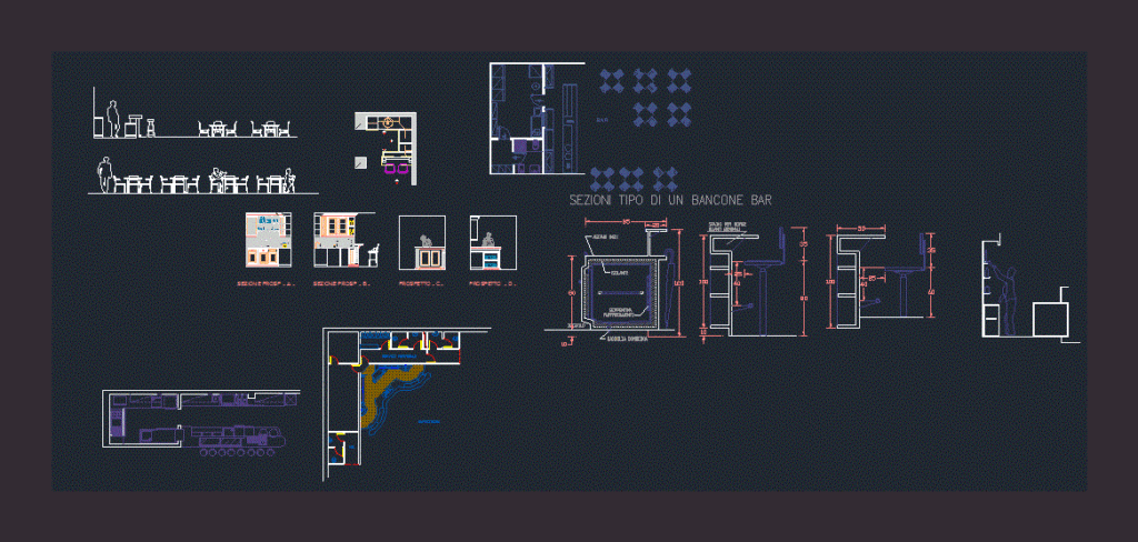 Cafè – Restaurants DWG Block for AutoCAD