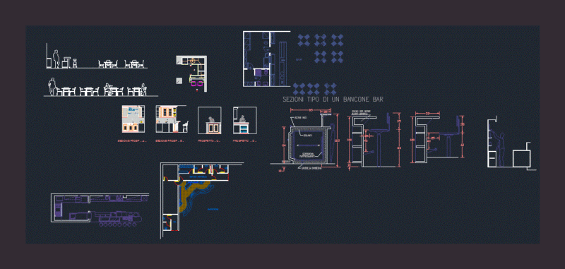 Cafè – Restaurants DWG Block for AutoCAD
