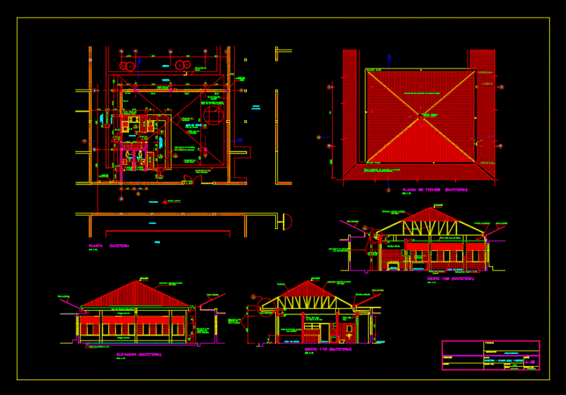 Cafeteria On Health Facility DWG Section for AutoCAD
