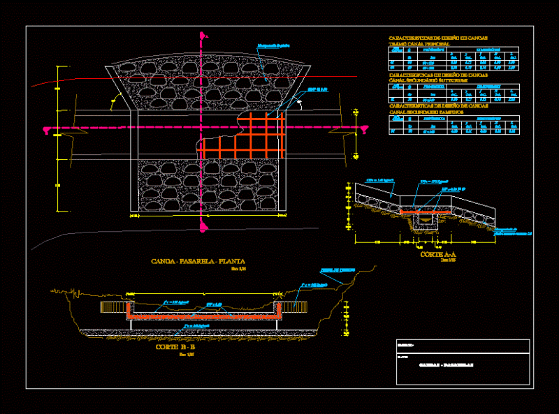 Canoeing – Pasarela DWG Plan for AutoCAD