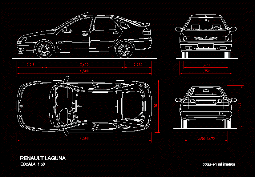 Car 2D DWG Model for AutoCAD • Designs CAD