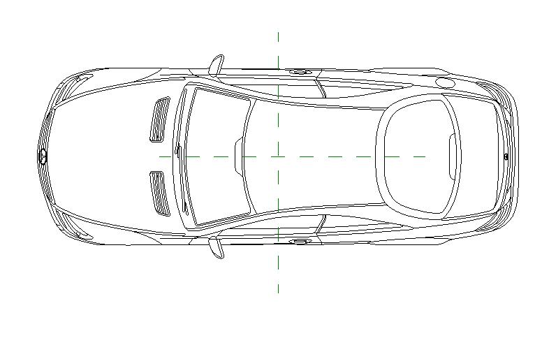 Car top view  2d in AutoCAD  Download CAD free 3708 KB  Bibliocad