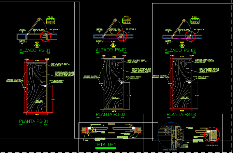 Carpentry Details – Doors DWG Detail for AutoCAD