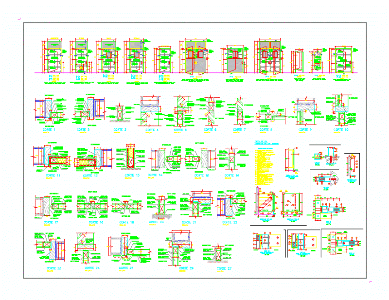 Carpinteria Details Of Doors DWG Section for AutoCAD