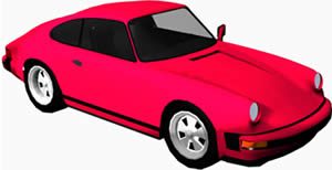 Car Porshe With Applied Materials 3D 3DS Model for 3D Studio Max