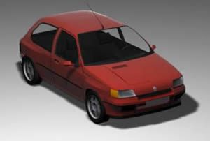 Car Renault Clio 3D MAX Model for 3D Studio Max