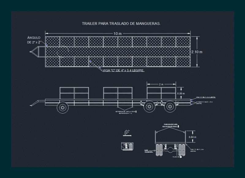 Carreton Transport DWG Block for AutoCAD