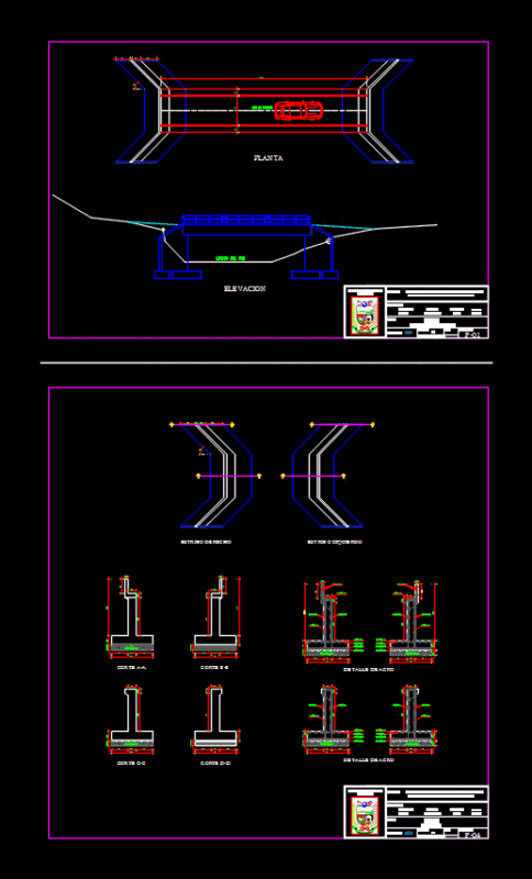 Carrozable Bridge DWG Block for AutoCAD
