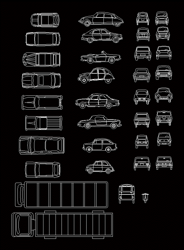 Cars 2D DWG Block for AutoCAD