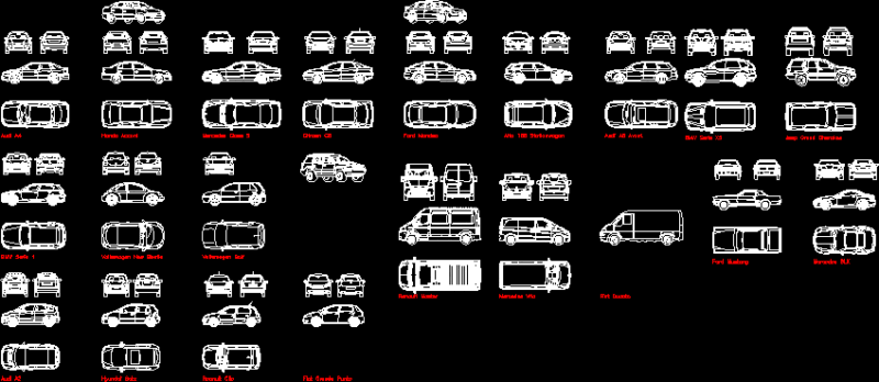 Cars DWG Plan for AutoCAD