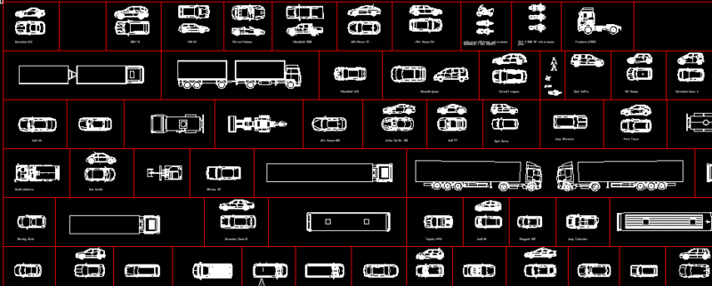 Cars DWG Block for AutoCAD
