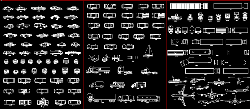 Cars DWG Block for AutoCAD
