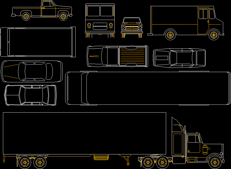 Cars 2D DWG Model for AutoCAD
