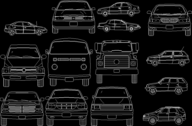 Cars DWG Plan for AutoCAD