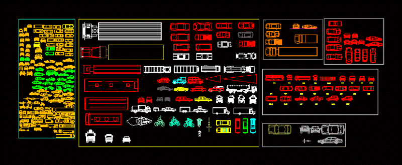 Cars DWG Block for AutoCAD