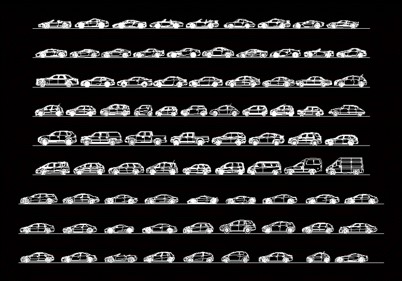 Car Side View DWG Model for AutoCAD