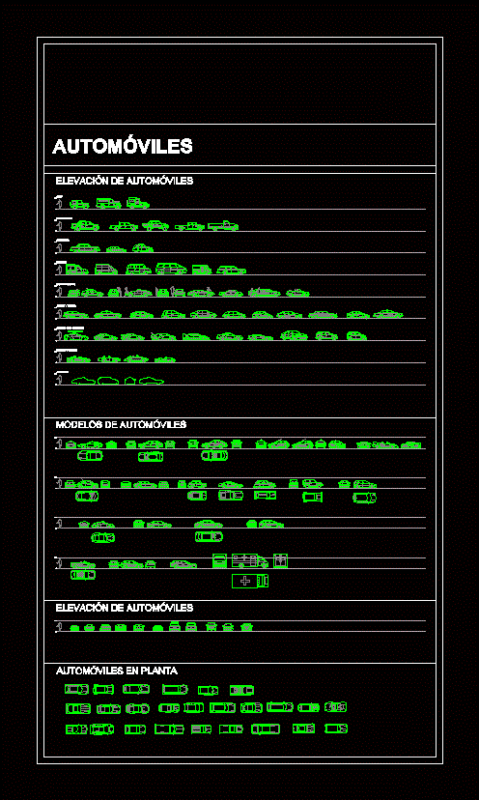 Cars Library DWG Plan for AutoCAD