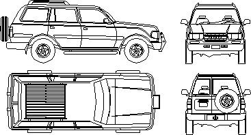 Car Totota DWG Block for AutoCAD • Designs CAD