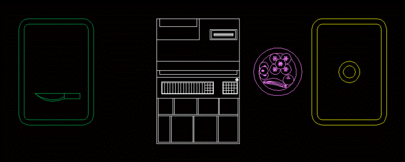 Cash Register Combo DWG Block for AutoCAD
