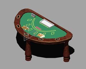Casino Table 3D DWG Model for AutoCAD