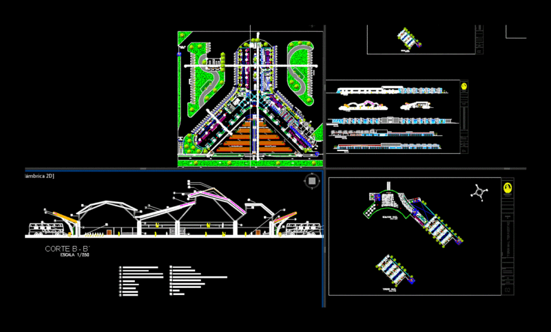 Cateriano Bus Terminal DWG Block for AutoCAD