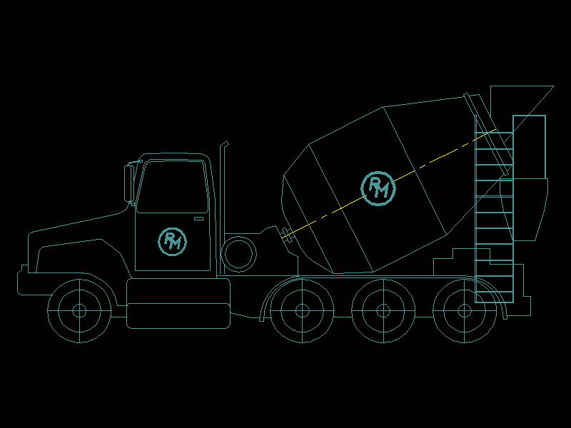 Cement Truck Dwg Block For Autocad • Designs Cad