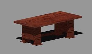 Center Table 3D DWG Model for AutoCAD