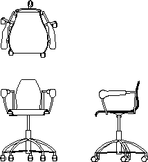 Office Chair 2D DWG Block for AutoCAD • Designs CAD
