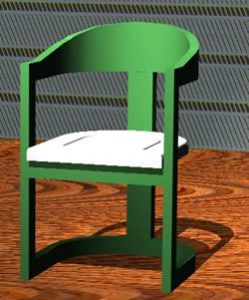 Semi Circular Chair 3D DWG Model for AutoCAD • Designs CAD