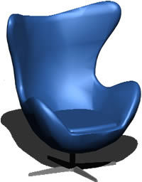 egg chair autocad block