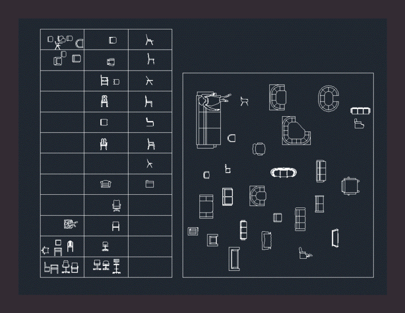 Chairs Blocks DWG Block for AutoCAD