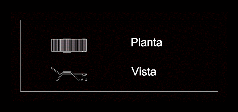 Chaise DWG Plan for AutoCAD
