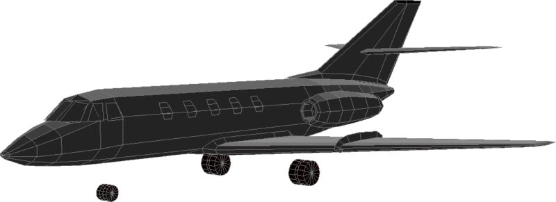 Charter Aircraft 3D DWG Model for AutoCAD