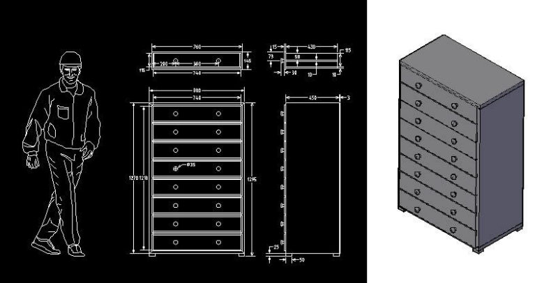 Chest Design 3D DWG Full Project for AutoCAD