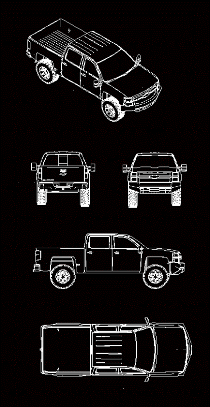 Cheyenne Truck 2014 DWG Block for AutoCAD