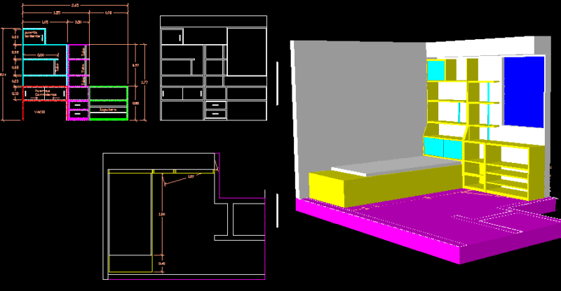 Child Room 3D DWG Model for AutoCAD