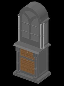 China Cabinet 3D DWG Model for AutoCAD