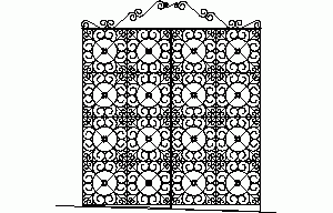 Classic Forged Door DWG Block for AutoCAD