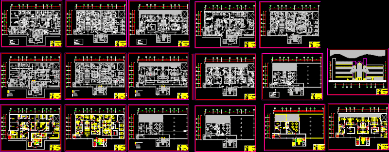 4 Storey Orthopedic Surgery Institute Design 2D DWG Full Project for AutoCAD