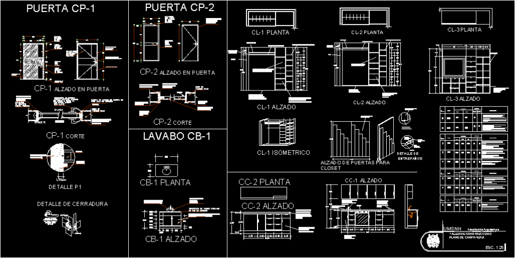 Closet Details DWG Detail for AutoCAD