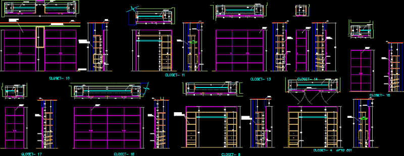 Closet Details DWG Plan for AutoCAD