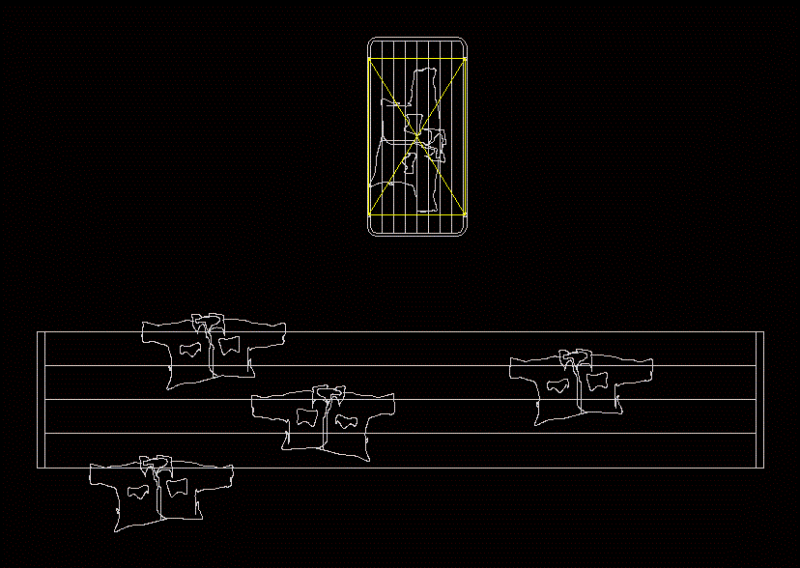 Clothesline 2D DWG Elevation for AutoCAD