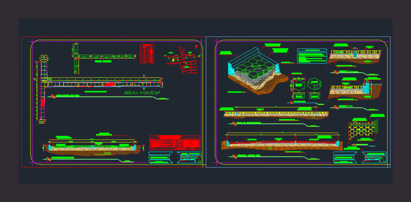 Cobbled Street Barrio San Jose DWG Detail for AutoCAD