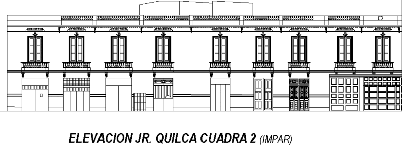 Colonial Faccade DWG Block for AutoCAD