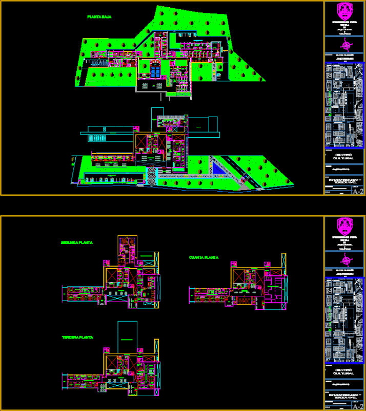 Community General Hospital, Type Iii, Huaraz, Peru–Hillside Lot 3D DWG Model for AutoCAD
