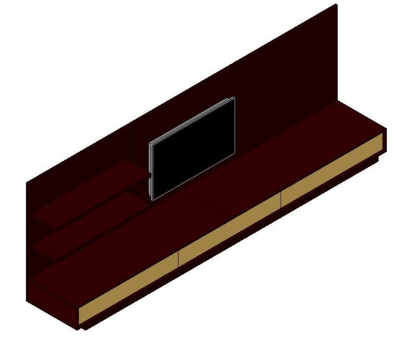 Composition Of Furniture 3D DWG Model for AutoCAD