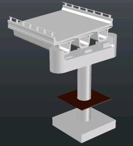 Concrete Pile 1 Column 3D DWG Model for AutoCAD