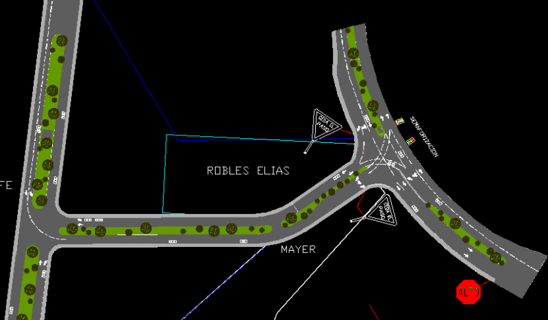 Connect In Curve DWG Block for AutoCAD