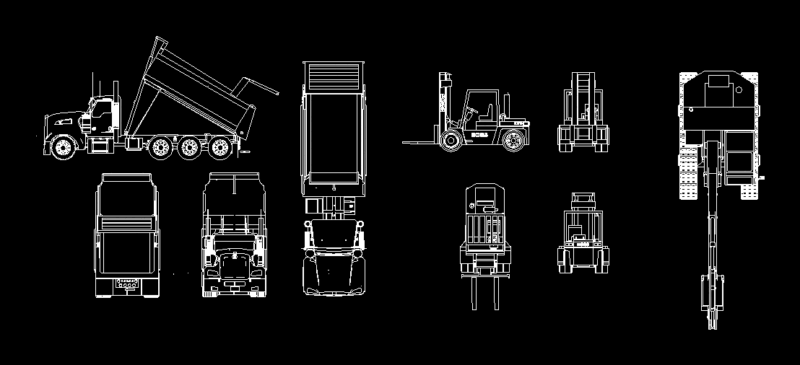 Construction Machines DWG Block for AutoCAD